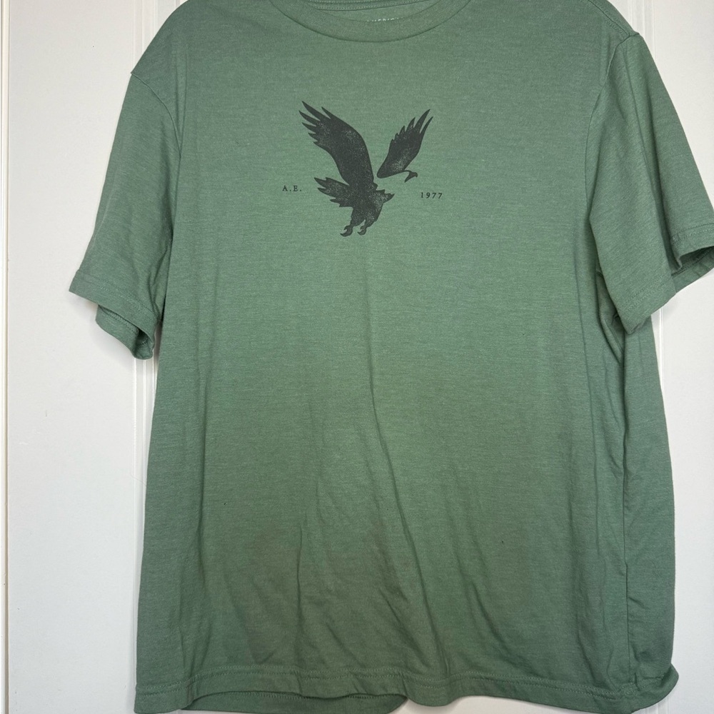 American Eagle Outfitters Olive Graphic Tee